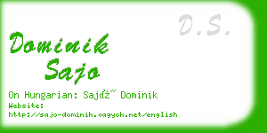 dominik sajo business card